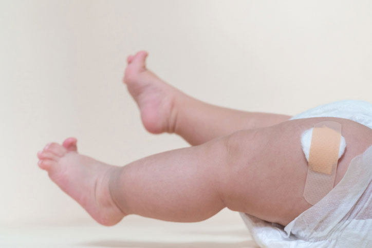 baby after a vaccine 