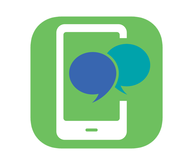 Phone with chat bubbles