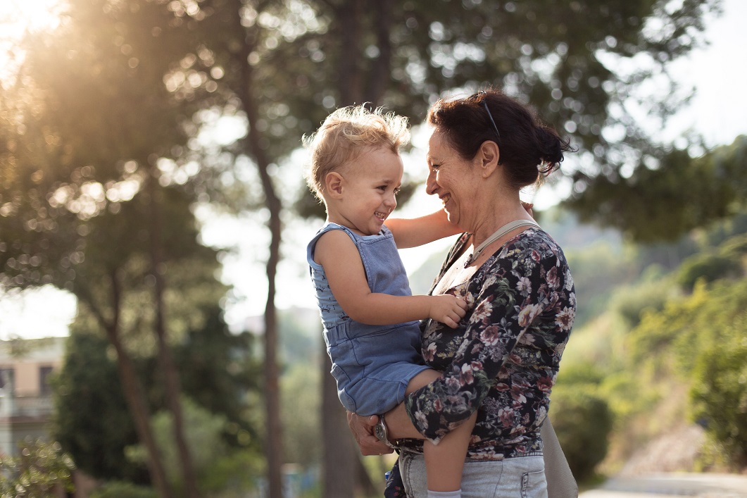 Grandmother and grandson