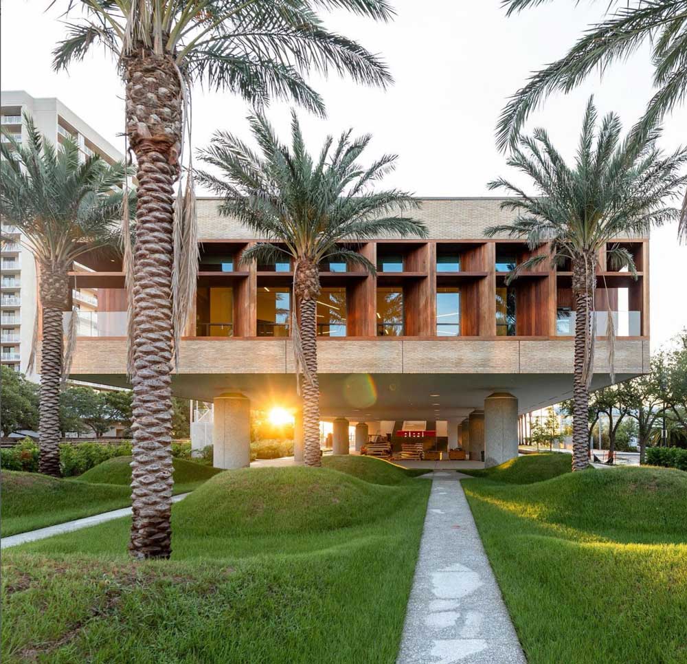international african american museum with palmetto trees