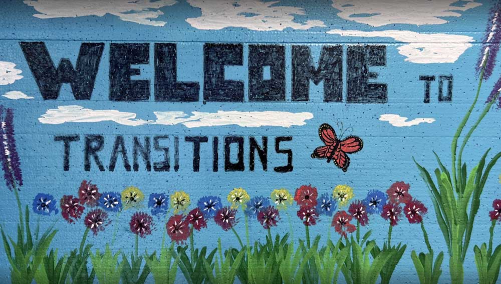 welcome to transitions mural
